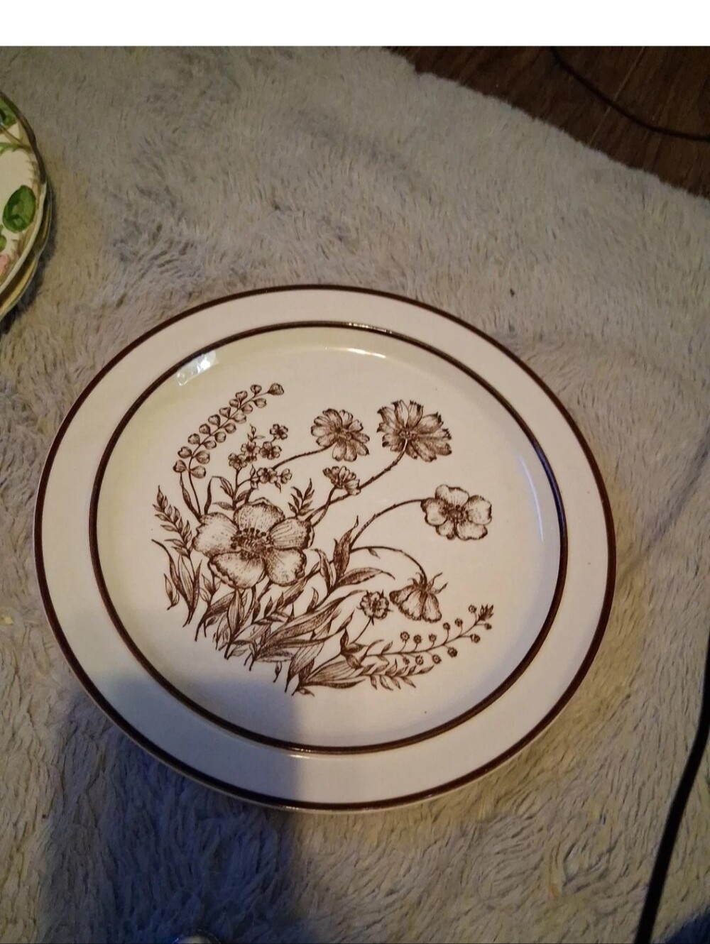Retro Vtg Design Four Stoneware 700 Indian Summer Dinner Plate Made In Japan X4